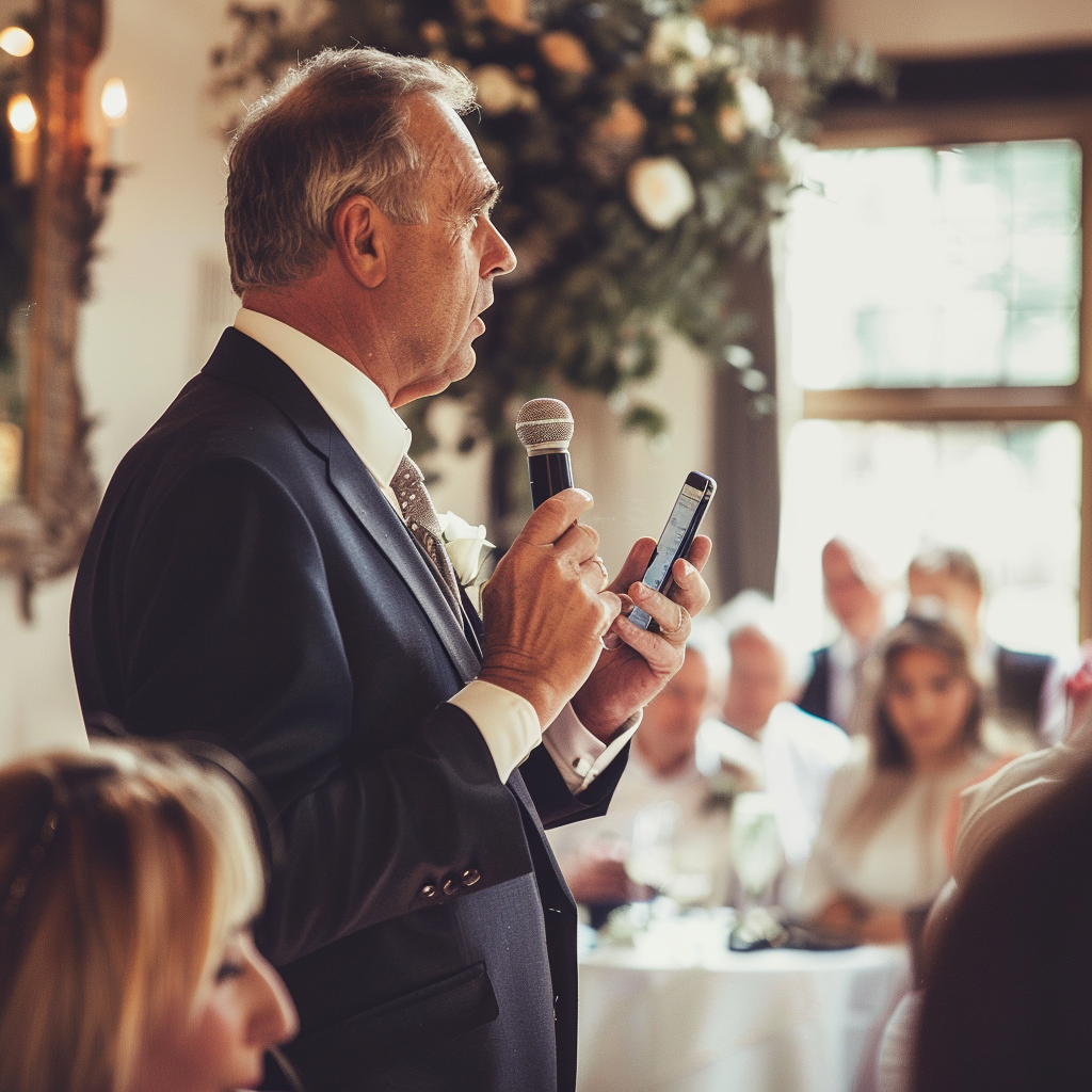 A man giving a speech | Source: Midjourney