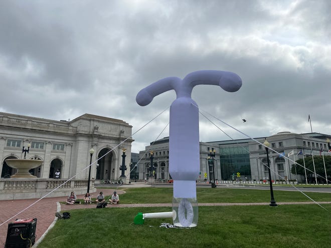 20-foot IUD in front of Union Station in DC