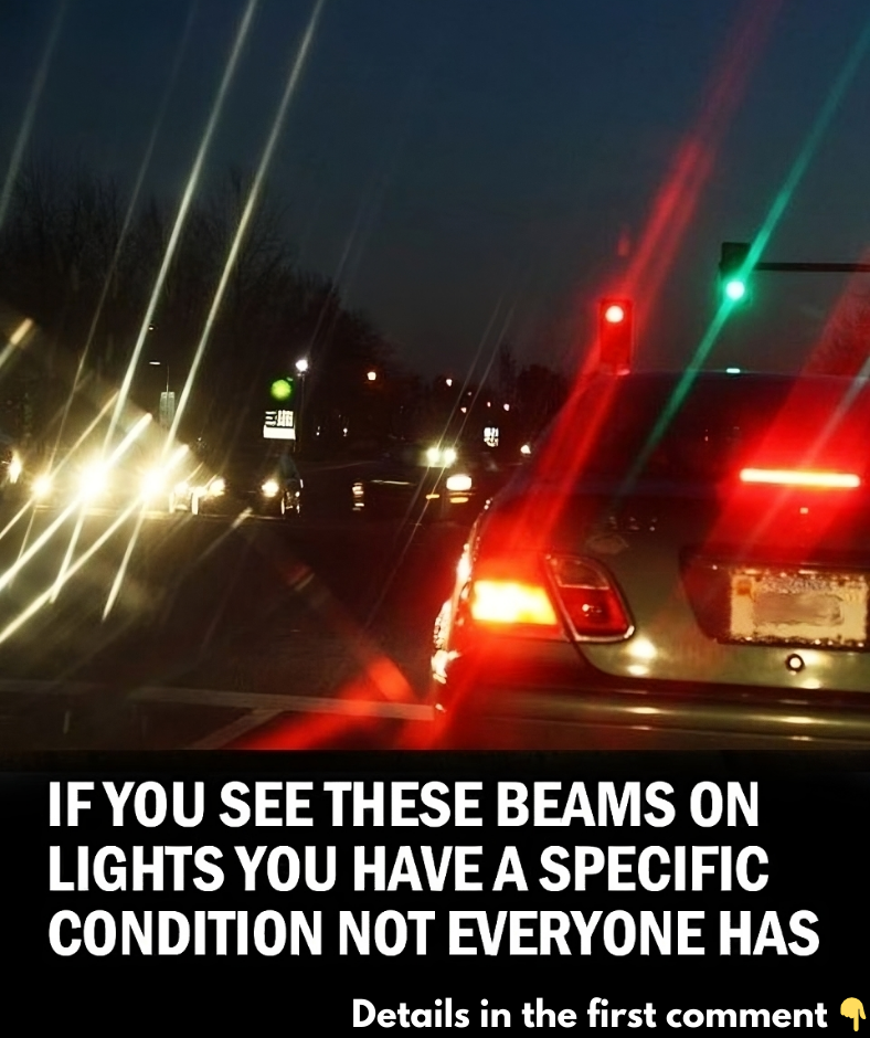 If you see these beams on lights you have a specific condition not everyone has If you see these beams on lights you have a specific condition not everyone has