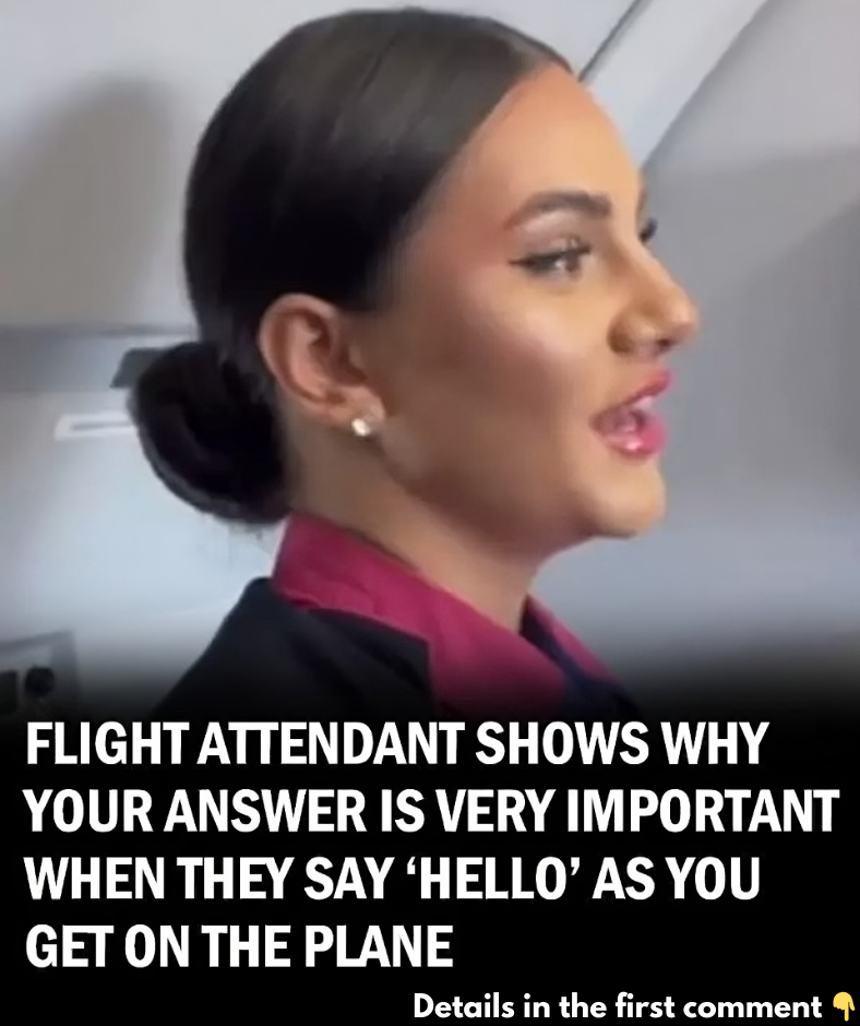 Flight Attendant Explains Why Your Answer is Very Important When They Greet You When Boarding a Plane Flight Attendant Explains Why Your Answer is Very Important When They Greet You When Boarding a Plane