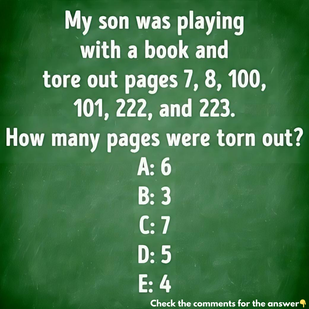 How many pages have been torn from the book? How many pages have been torn from the book?