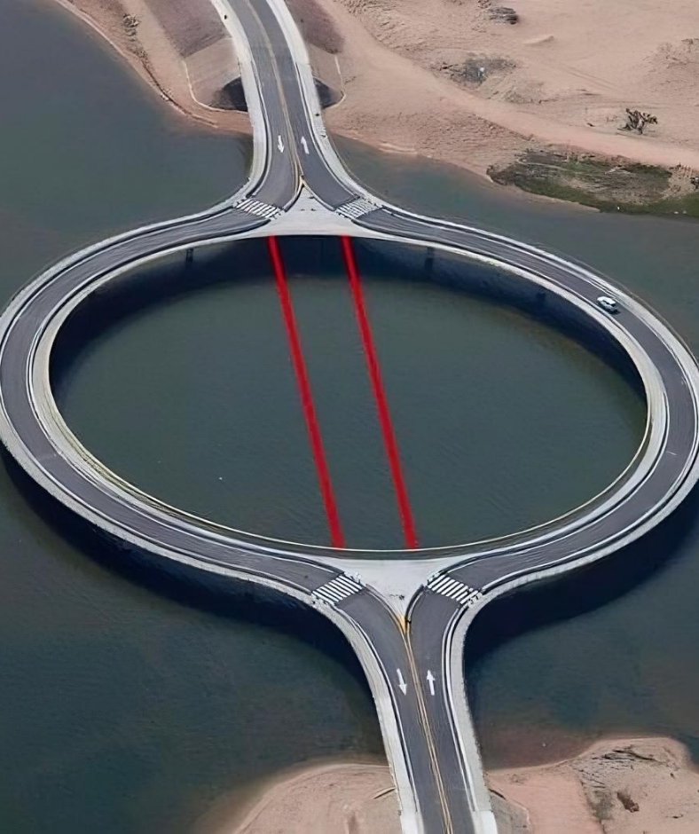 Circular Bridge Built to Slow Traffic Circular Bridge Built to Slow Traffic