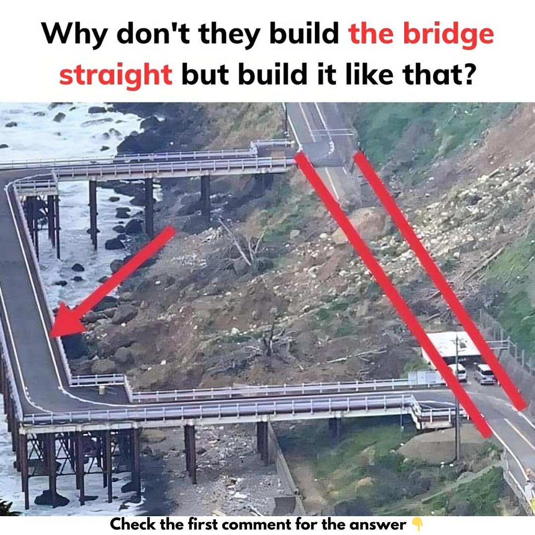 They didn’t build the bridge straight but built it like this. What’s the reason? They didn’t build the bridge straight but built it like this. What’s the reason?