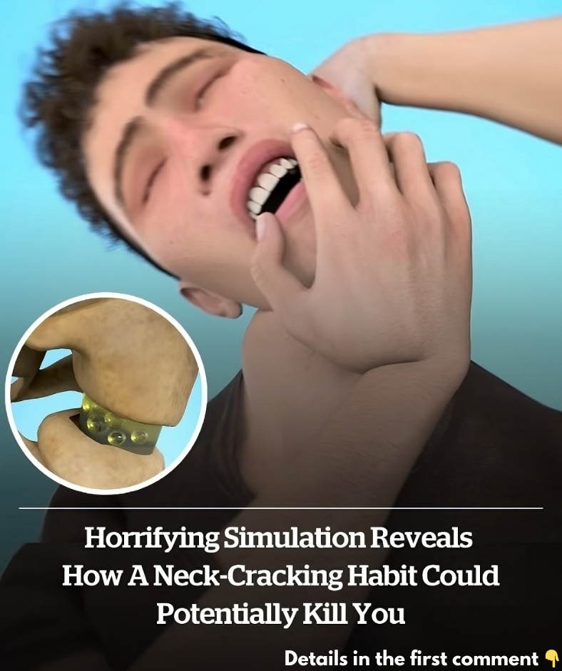 Horrifying simulation reveals how a neck – cracking habit could potentially kill you Horrifying simulation reveals how a neck – cracking habit could potentially kill you