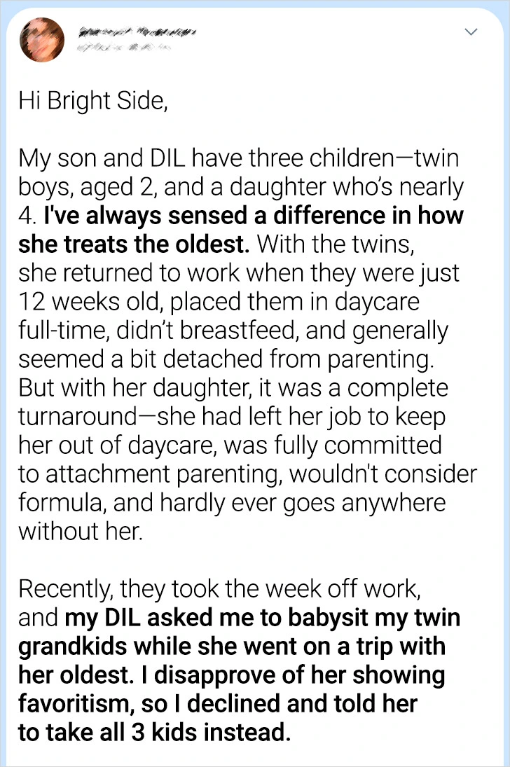 I Called Out My Daughter-in-Law’s Favoritism—Now She’s Keeping My Grandkids Away