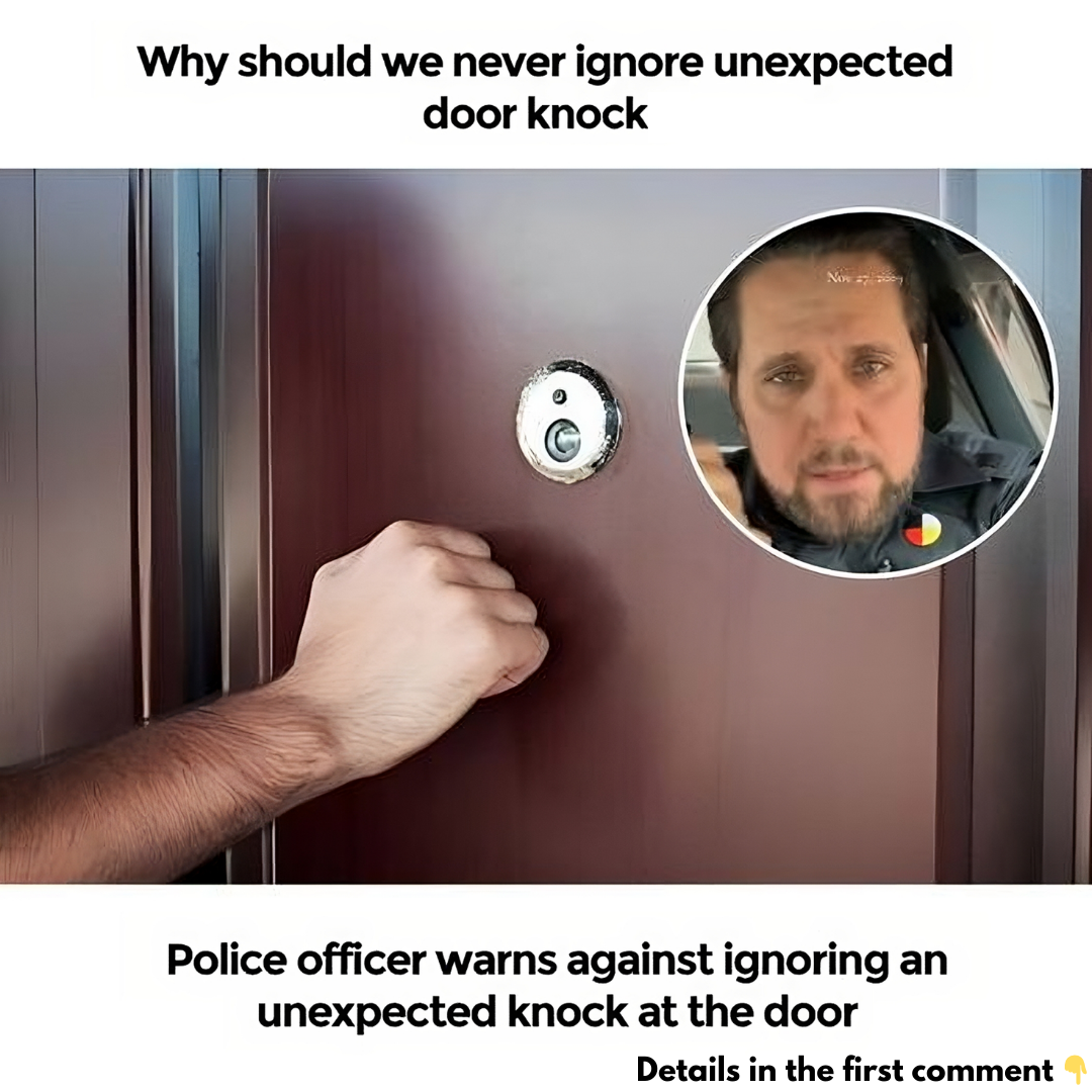 Police officer warns against ignoring an unexpected knock at the door
