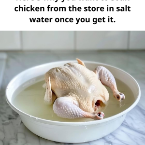You should soak store-bought chicken in salt water as soon as you buy it because… You should soak store-bought chicken in salt water as soon as you buy it because…