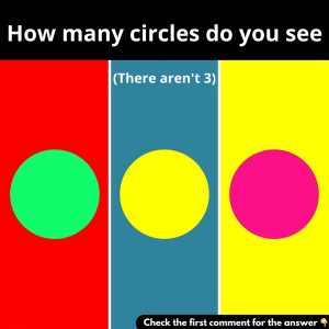 How many circles do you see (There aren’t 3) How many circles do you see (There aren’t 3)