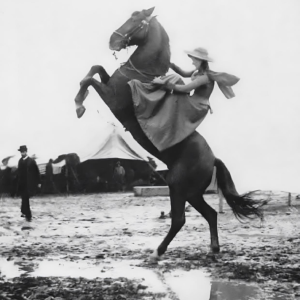 The image of her riding a horse, prancing and wearing a dress, is the perfect image of her balance of strength and elegance—a reminder of her lasting impact on American and world culture