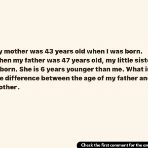 What is the difference between the age of my father and mother