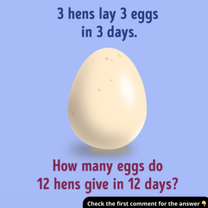 Think You’re Good at Math? Solve This Hen Puzzle and Share Your Answer Below! Think You’re Good at Math? Solve This Hen Puzzle and Share Your Answer Below!