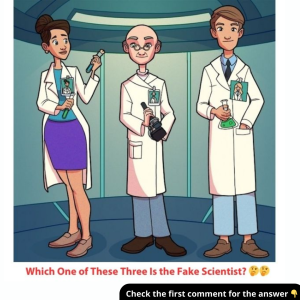 Who is the Fake Scientist? Only the Sharpest Observers Can Explain Why! Who is the Fake Scientist? Only the Sharpest Observers Can Explain Why!