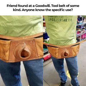 Reddit users baffled by mysterious leather tool belt found in old market