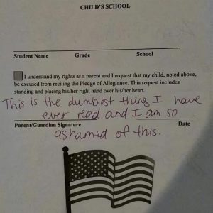 “Patriotism is found in the freedom to choose, not in forced tradition”