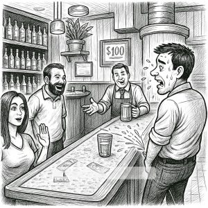 A man strolls into a bar and says to the bartender A man strolls into a bar and says to the bartender