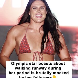Olympic star mocked for walking runway during period
