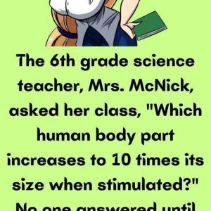 Joke: Which human body part increases to 10 times its size when stimulated?