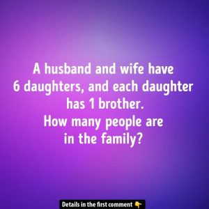 Six Daughters and Brother—What’s the Total? Prove Your Logic! Six Daughters and Brother—What’s the Total? Prove Your Logic!