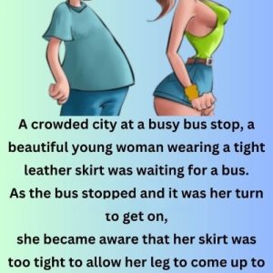 A beautiful young woman wearing tight skirt