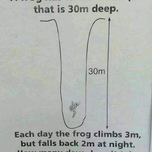 A Frog Has Fallen Into A Pit That Is 30m Deep A Frog Has Fallen Into A Pit That Is 30m Deep