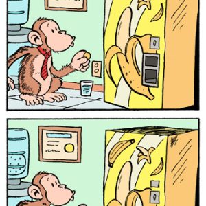 Spot the 7 Differences in the Monkey & Banana Vending Machine Puzzle! Spot the 7 Differences in the Monkey & Banana Vending Machine Puzzle!