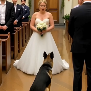 On Her Wedding Day, Her German Shepherd Blocked the Aisle—What Happened Next Was Incredible!
