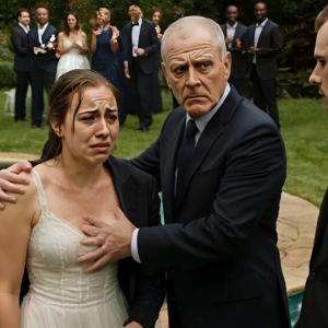 On my wedding day, my husband pushed me into the pool… but what my father did next left everyone speechless.